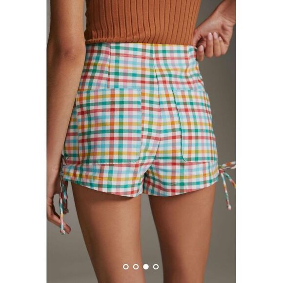 Anthropologie x Maeve Gingham Micro Mini Shorts Size 12 new - Picture 4 of 11